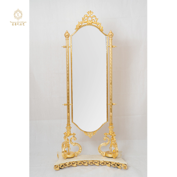 Wholesale Luxury Floor Dressing Mirror Antique Gold