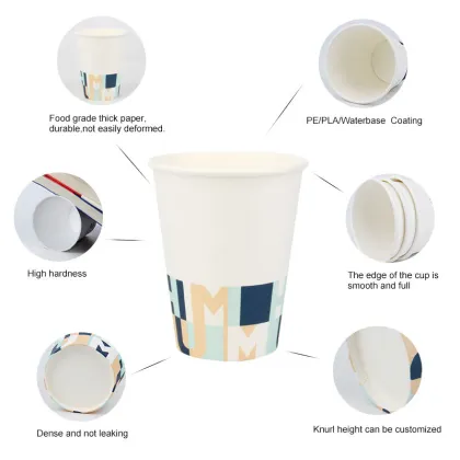 Disposable Paper Cups hot/cold beverage cups for drinking