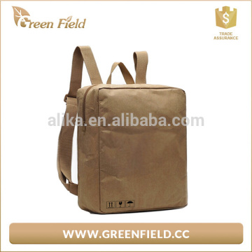 Promotion kraft paper backpack folded washable kraft paper school backpack