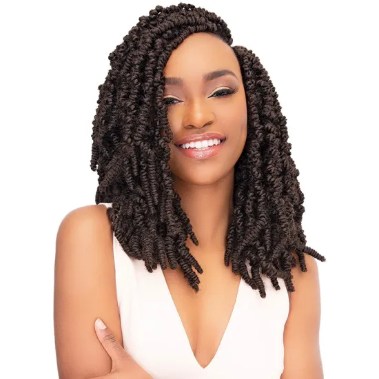 New hairstyle  pre twisted Spring Twist Crochet Hair private label Bomb Twist Hair