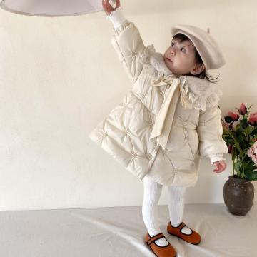 Płaszcz dziewczyny Long Coat Children Winter Kurtka