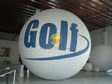 White Inflatable Golf Ball Sport Balloons With Full Digital Printing For Trade Show