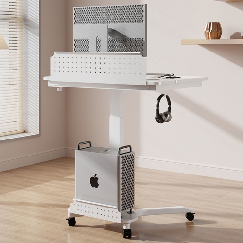 Mobile Electric Standing Desk with Flip Tabletop