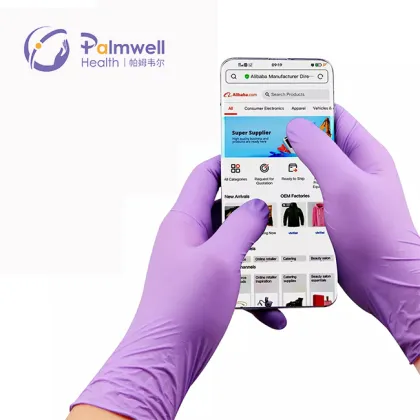 Nitrile Gloves Disposable Purple Color Cleaning Gloves