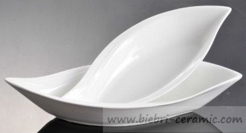 ivory creamy pure white style new stylish irregular bowl