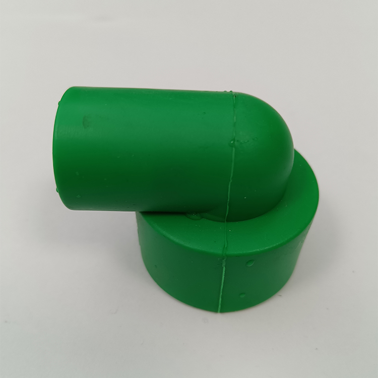 green 25mm PPR reducing elbow fitting for residential commercial pipe systems