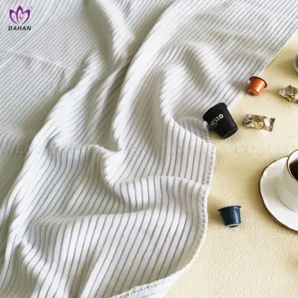 Solid color striped blankets