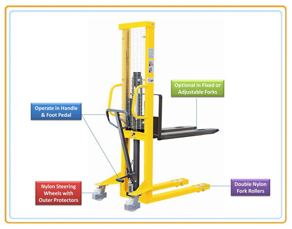 manual fork stacker