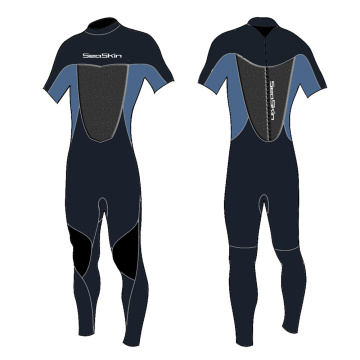 सीस्किन 3/2 मिमी ठीक त्वचा छोटी आस्तीन लंबी पैंट पुरुष वसंत wetsuit