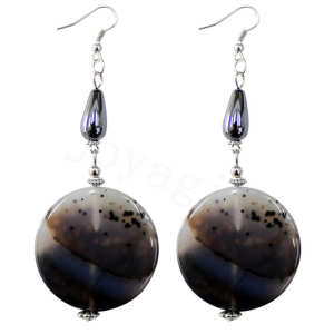 Natural Gemstone Agate Earring