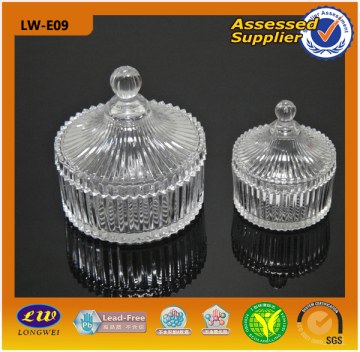 Transparent Crystal Glass Storage Jar (LW-09)