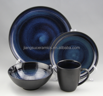 Gradient Blue Stoneware Dinnerware Set