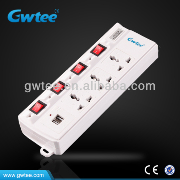 AC Multiple Electric Universal USB Outdoor Extension Socket
