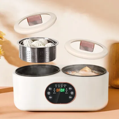 Double-Pot Smart Rice Cooker: Automatic, Multifunctional Yuanyang Hot Pot with Steam & Cook Features