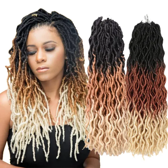 Gypsy Locs synthetic braiding Hair Pre-Looped Goddess Faux Locs Wavy Twist Hair Locs Synthetic Braiding extension Gypsy hair