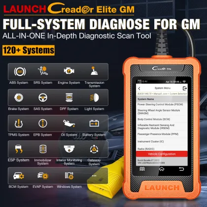 LAUNCH X431Elite Auto Diagnostic Tools for GM - 1 Year Free Update
