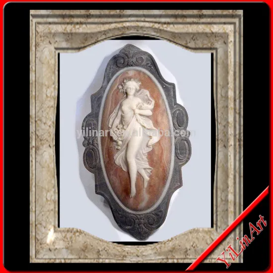 Natural Stone Marble Hand Carving Decorative Wall Relief Sculpture