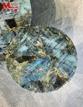 Blue Jadeite Marble Round Dining Table