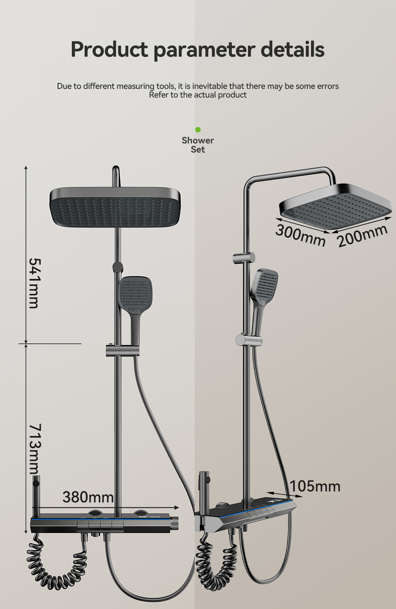 the size of 4046 shower mixer