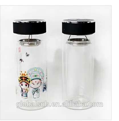 Personalized Double wall Crystal Water and Tea sublimation Bottle