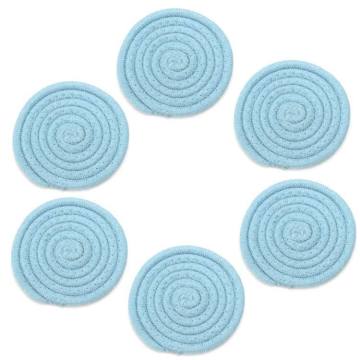 10x10 cm Round Drink Cup Coasters Set - Non-Slip Cotton Rope Woven Mats