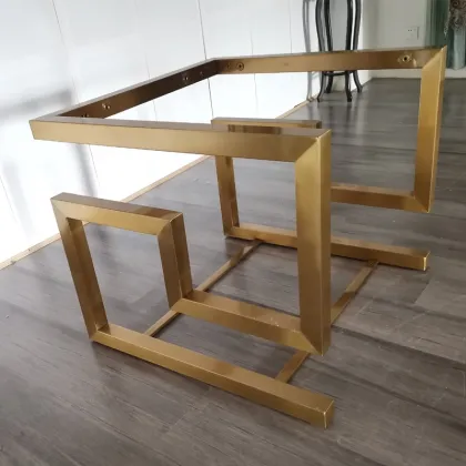 S Shape Gold Stainless Steel Frame Luxury Upholstered Accent Chair