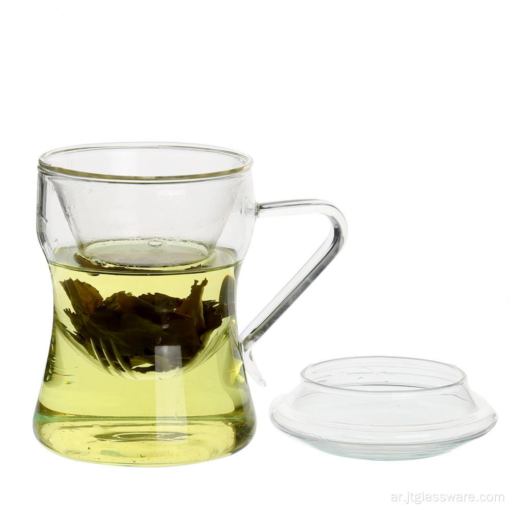 كوب زجاجي حراري للشاي الأخضر