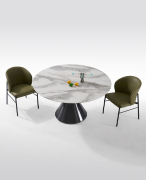 Modern luxury round marble coffee table