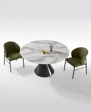 Modern luxury round marble coffee table