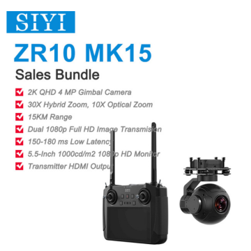 SIYI ZR10 MK15 MINI HD HONEHELD SMART Controller مع 5.5 بوصة LCD
