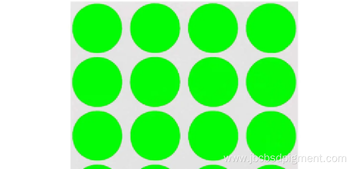 fluorescent green pigment for paste