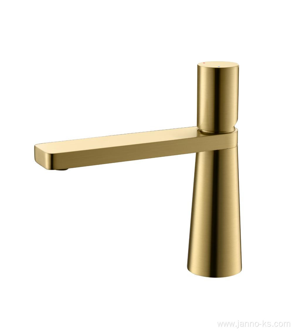 Brushed Gold Single Handle Bathroom Faucet Mixer