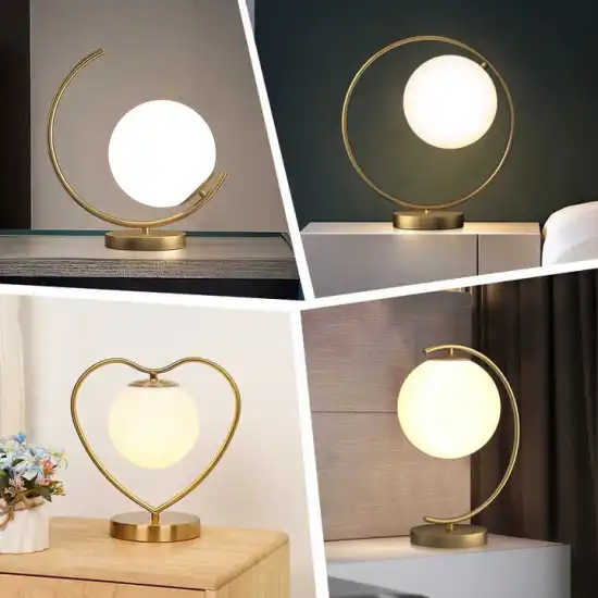 Modern Glass Heart-Shaped Desk Lamp: A Premium LED Table Lighting Fixture