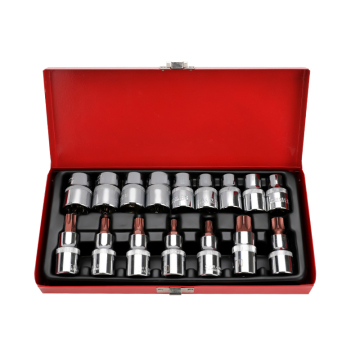 New 16 Pcs 1/2 Dr Press Torx Bit Spline Socket Set