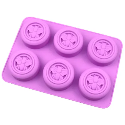 JOYWAVE 6-Cavity Bee Honeycomb Soap & Baking Molds