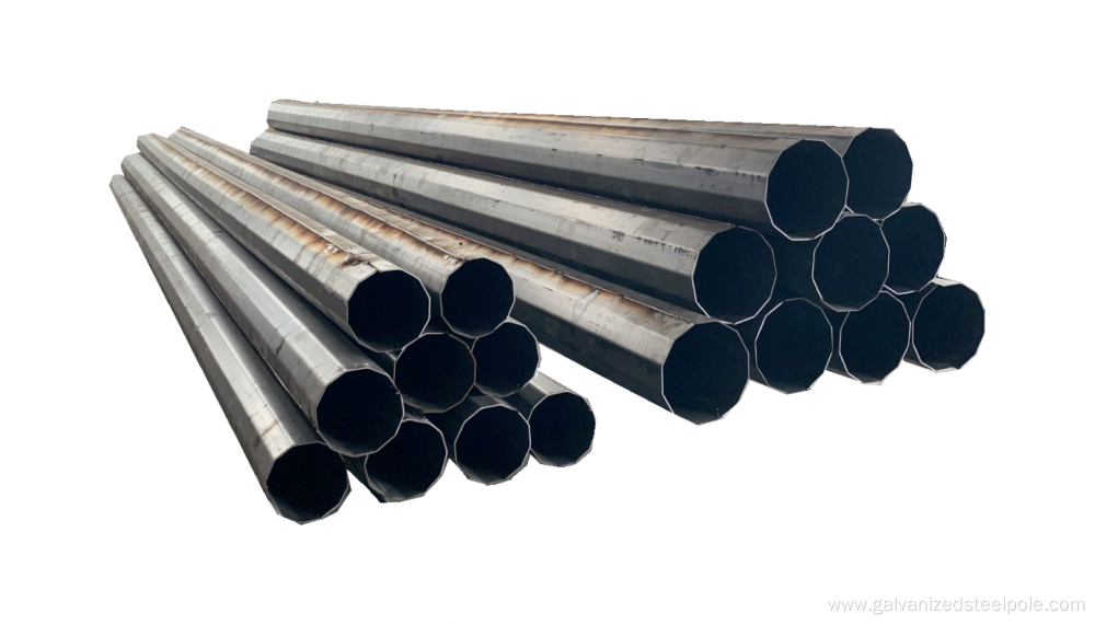 Dodecagonal steel pole for transmission lines