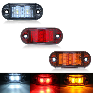 10-30V 2.6 inci x 1 inci lampu penanda LED: Lampu treler LED Mount Surface dengan 2 LED dalam merah, ambar, dan putih