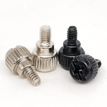 Fast Delivery: 6/32, M3, and M4 Black Nickel Plated Knurled Thumb Screws - Ideal for Computer Case Side Panel Assembly