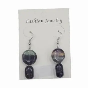 Hematite Stone Earrings, Comes in Black