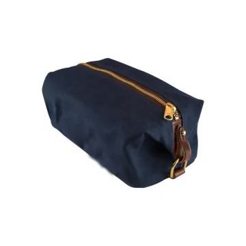 custom high quality waxed canvas dopp kit for men