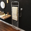 Household floor-mounted electric towel rack without punching