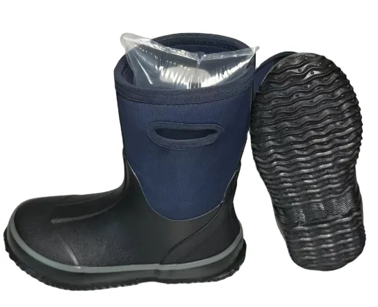 Mid-Calf Unisex Neoprene Rain Boots for Kids - Perfect for Winter and Autumn