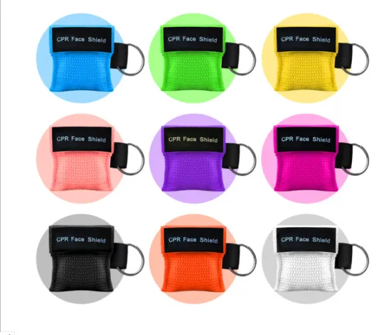 Custom First Aid CPR Training Mask Keychain