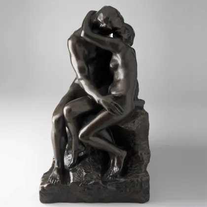 Abstract loving couple bronze sculpture contemporary decorative objects and figurines