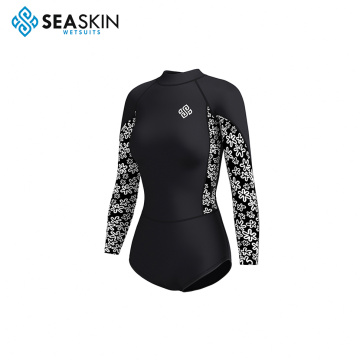 Seaskin 2mm Wanita Lengan Panjang Super Stretch Bikini Wetsuit