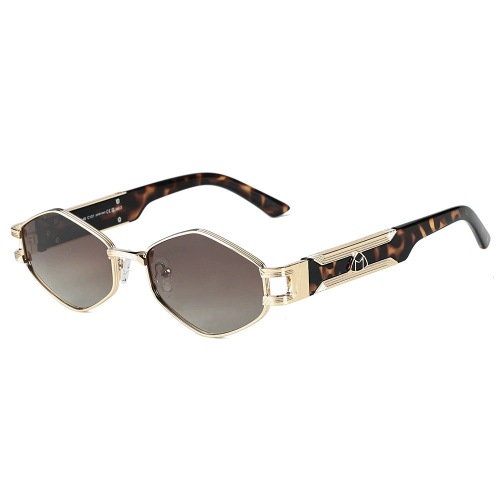1.1 TAC Gradient Lenses Octagonal Metal Sunglasses