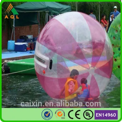 blue strip water walking balls