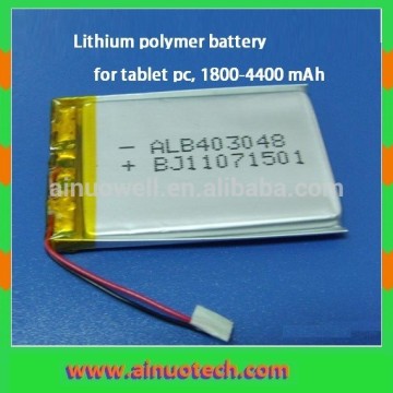 3000mAh tablet bettery small lithium polymer battery for q88 mid