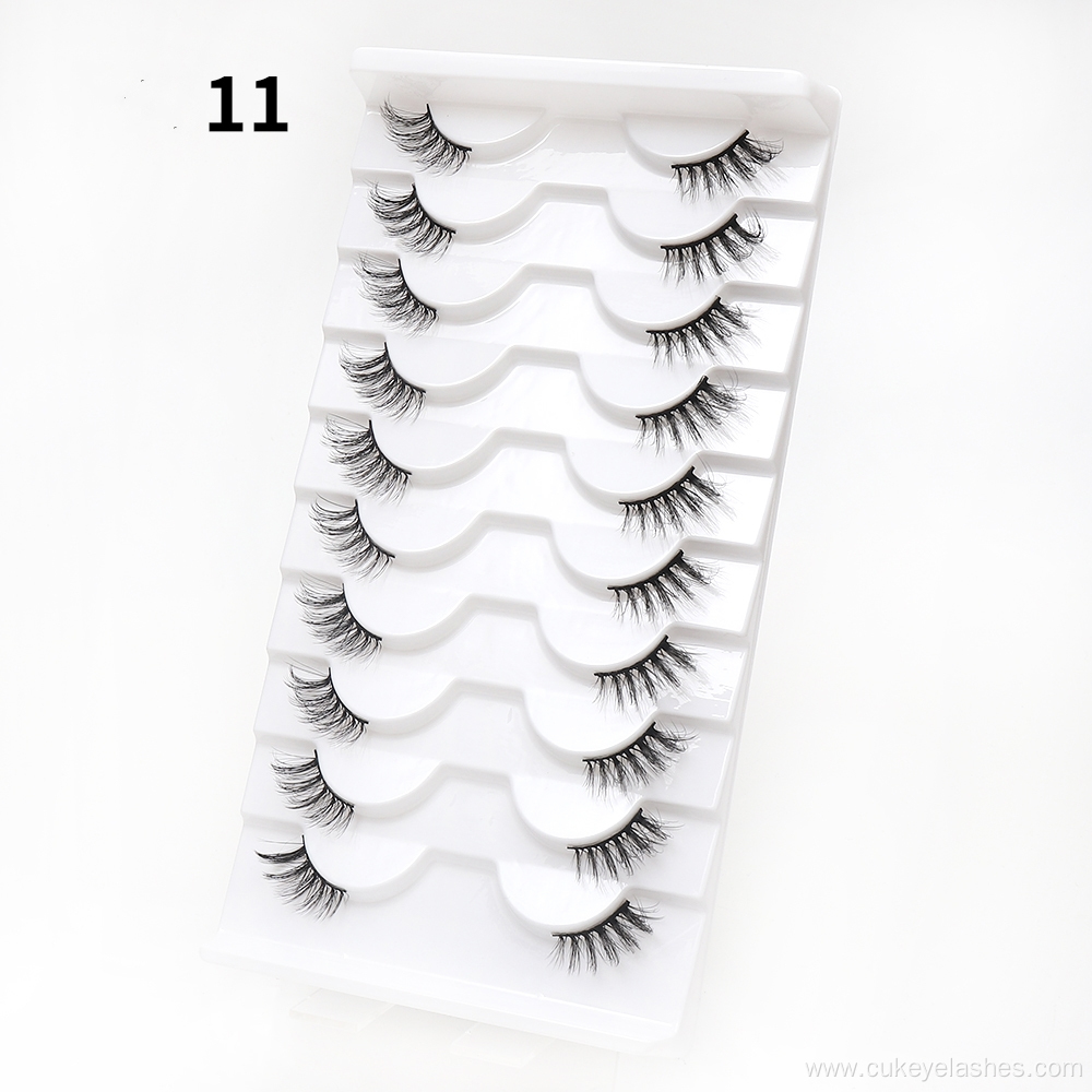 10 pairs half set lashes natural half eyelashes