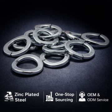 Arruelas elásticas abertas curvadas DIN128 com mola